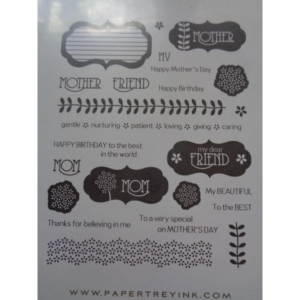 Paper Trey Inc MY MOTHER MY FRIEND Cling Rubber Stamps & Die Scrapbooking